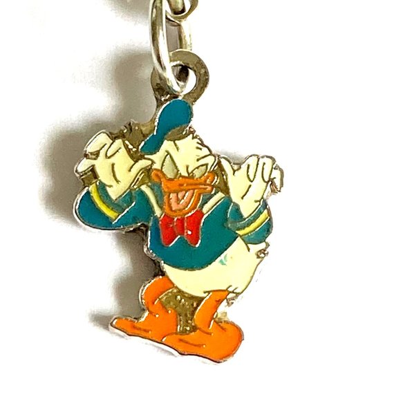 Vintage Disney Donald Duck Charm Clip On For Bracelet Zipper Pull Purse - Picture 1 of 7